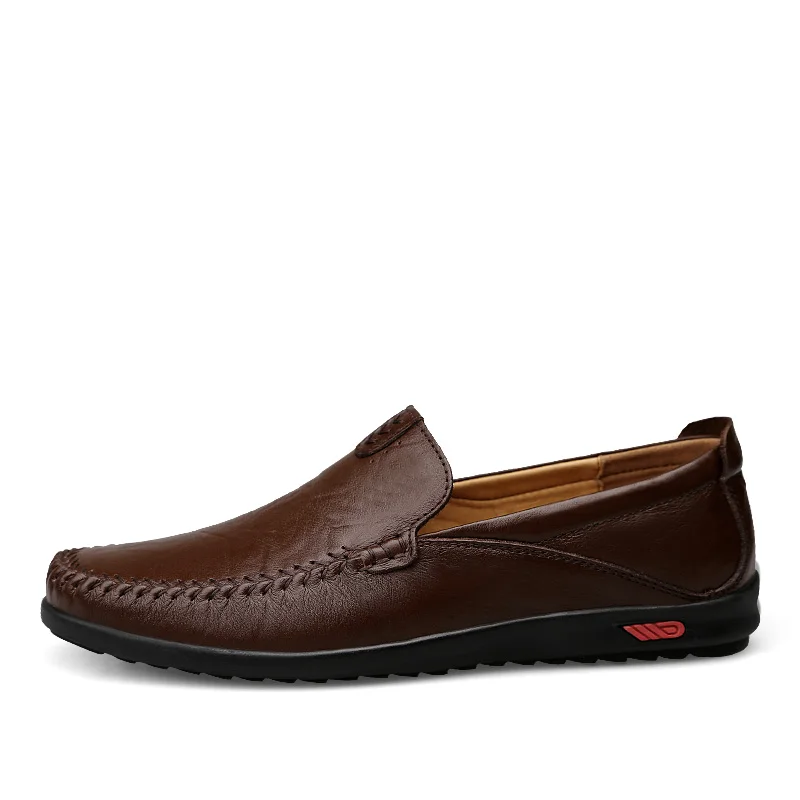 Genuine Leather Shoes Men Handmade Casual Flats Slip On Loafers Moccasins Driving Sapatos Homens | Обувь