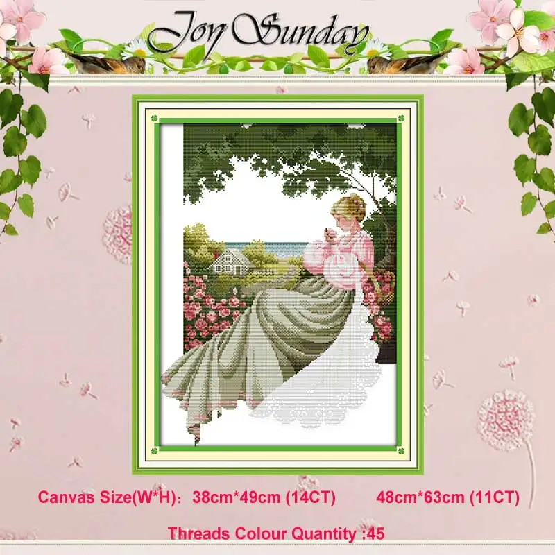 A rose garden Красивая женщина, счетный Набор для вышивки крестом 11CT 14CT, Набор для вышивки крестом,, Набор для вышивания крестиком, Набор для вышивания, рукоделие - Цвет: A rose garden