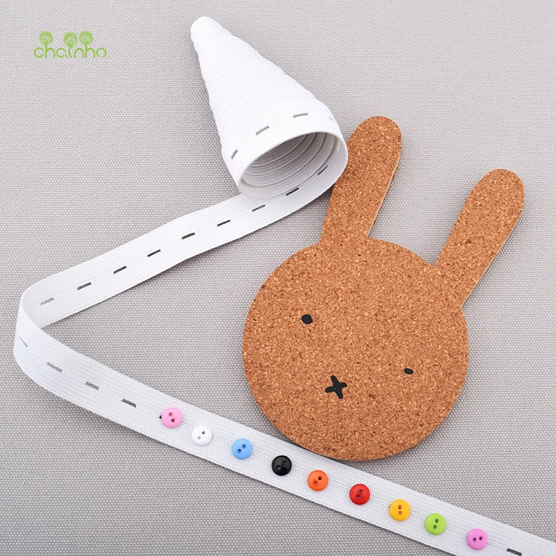 Эластичная Регулируемая трикотажная лента Chainho белого цвета с пуговицами для