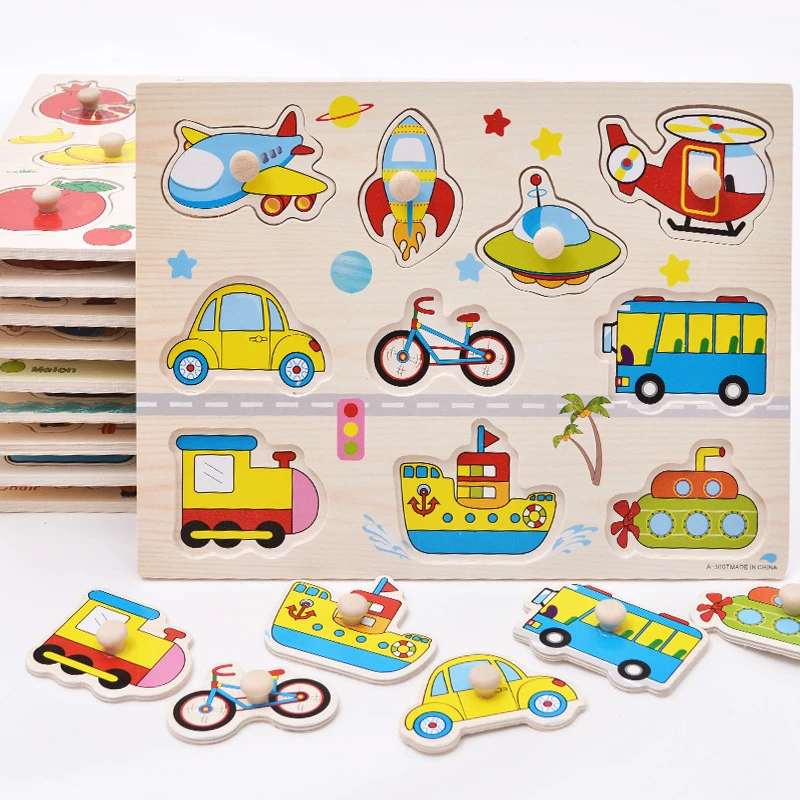 Детские игрушки деревянная головоломка обучающая игрушка Монтессори ручной