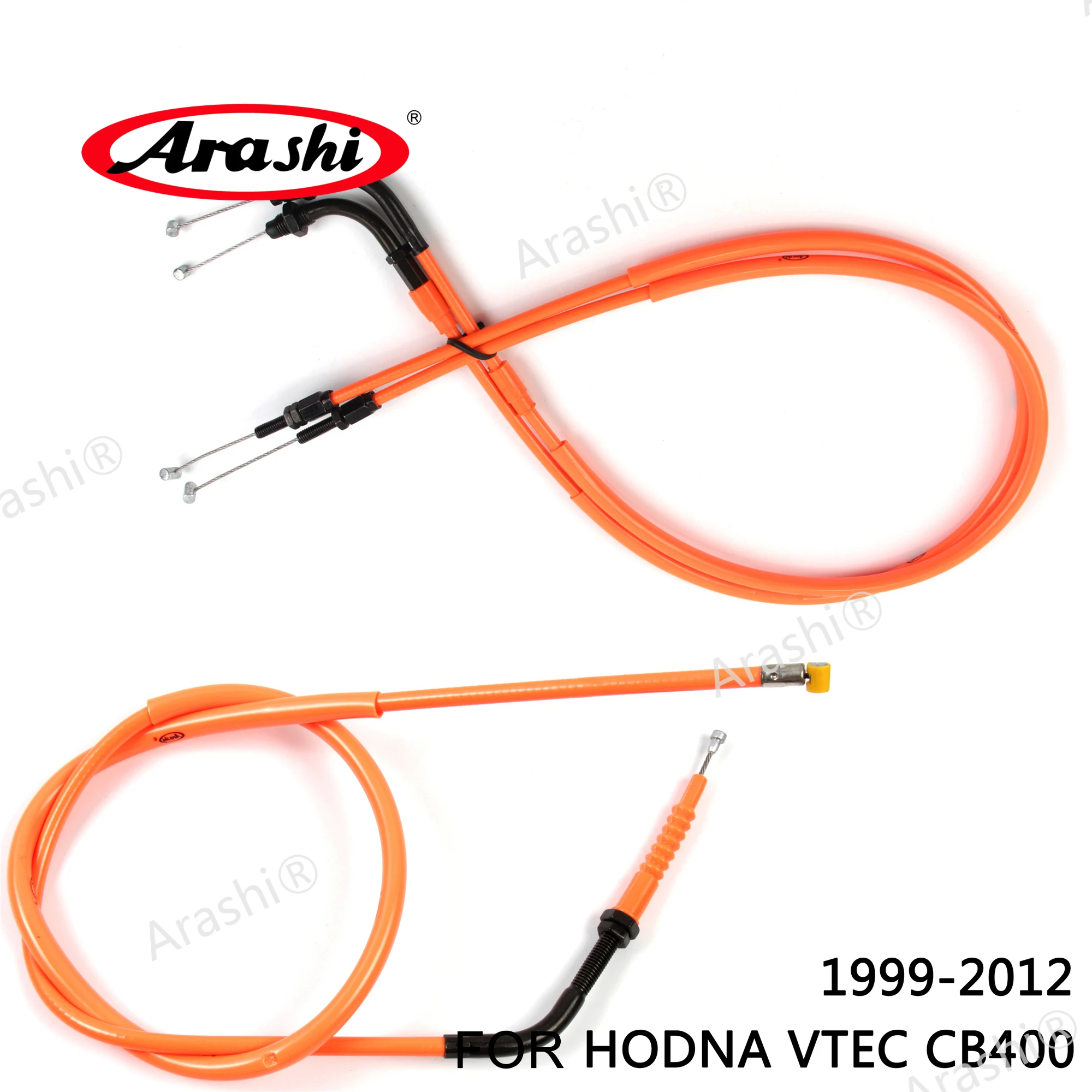 

Arashi Motorcycle Accessories Throttle & Clutch Cables Stainless Lines for HONDA VTEC CB400 1999 2000 2001 - 2012 CB 400 1 Set