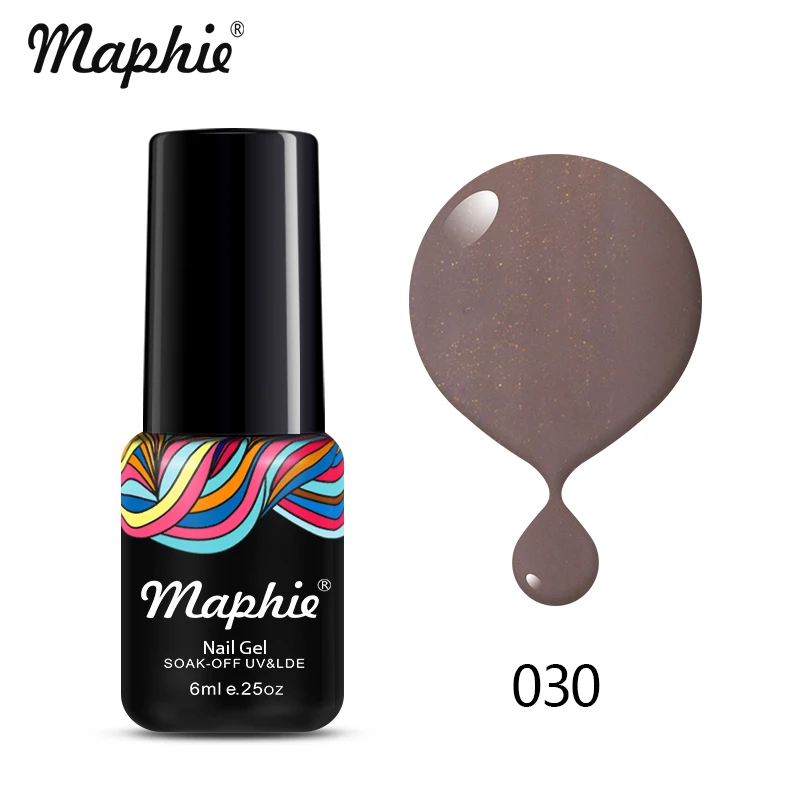 Maphie Черный Цвет УФ-гель для ногтей 6 мл дизайн ногтей замочить от УФ лак для ногтей Полупостоянный светодиодный гель для ногтей эмаль - Цвет: 030