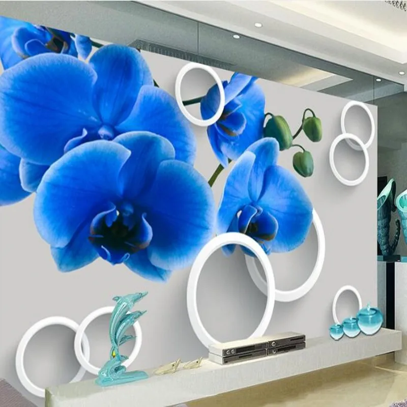 

beibehang Large Custom Wallpapers 3D Stereo Circle Butterfly TV Backdrop Living Room Bedroom Wall Home Decor