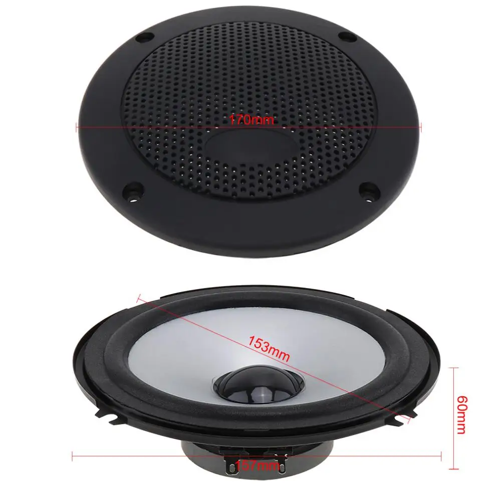 2 шт./лот 6 дюймов 130 Вт 12 В автомобильный HiFi коаксиальный динамик автомобильная