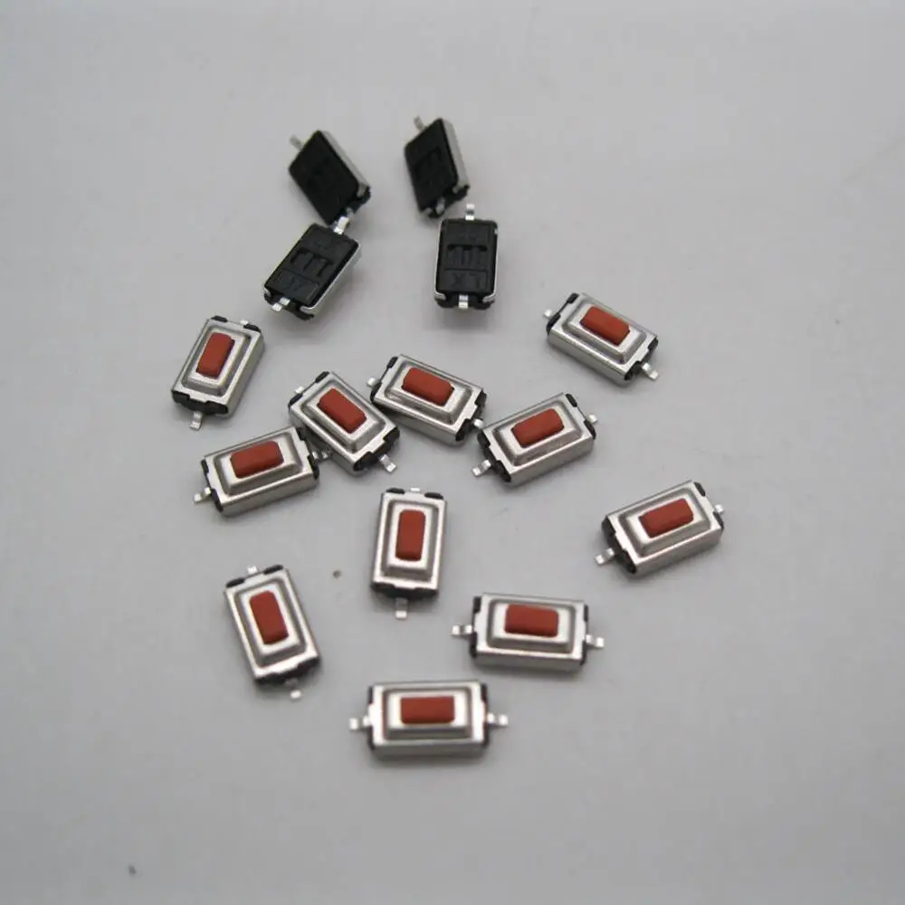 50 шт. высокое качество 3*6*2,5 мм SMD оранжевый белый красный синий желтый коричневый, черный, зеленый кнопочный переключатель микропереключатель тактовый переключатель - Цвет: red