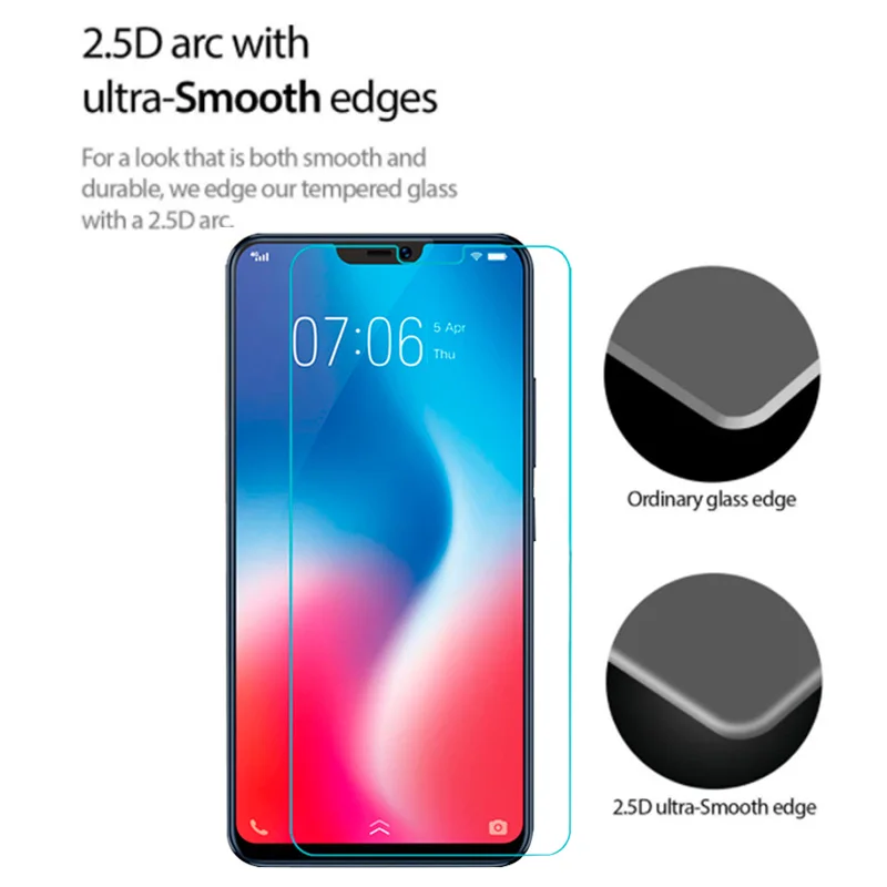 Купи 2 ПОЛУЧИ 1 2.5D изогнутое защитное стекло твердостью 9H для Vivo Y81 Y93 Y93S X6 Y73 Y67
