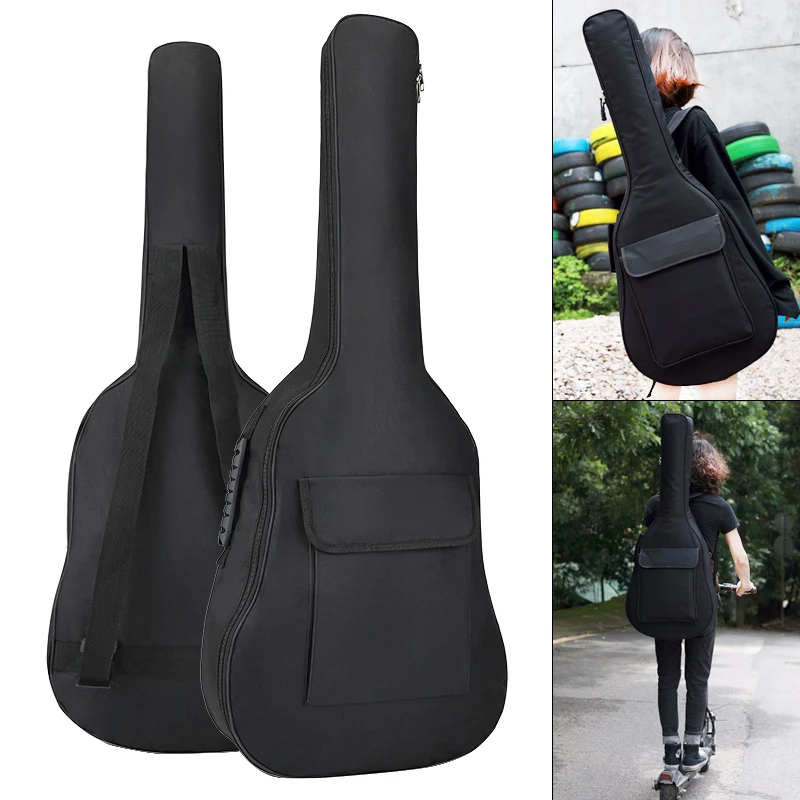 36 Inch Guitar Case Gig Bag Double Straps Oxford Fabric Thickening Soft Cover Waterproof Acoustic Classical Guitar Backpack
