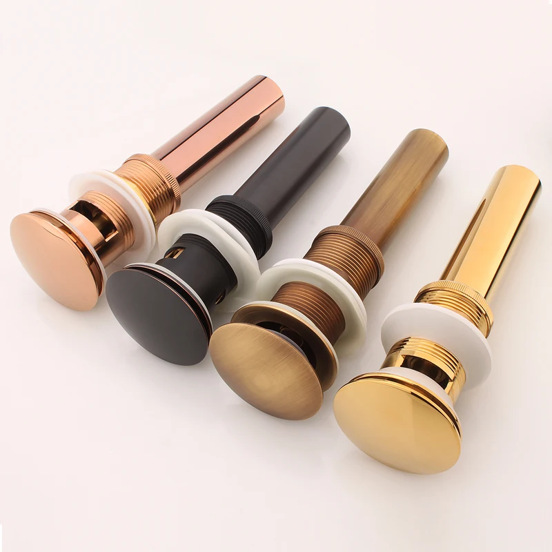 

Выдвижная пробка для раковины в ванную комнату, аксессуары для смесителя в ванную комнату, латунный матовый черный/Бронзовый/розовое золот...