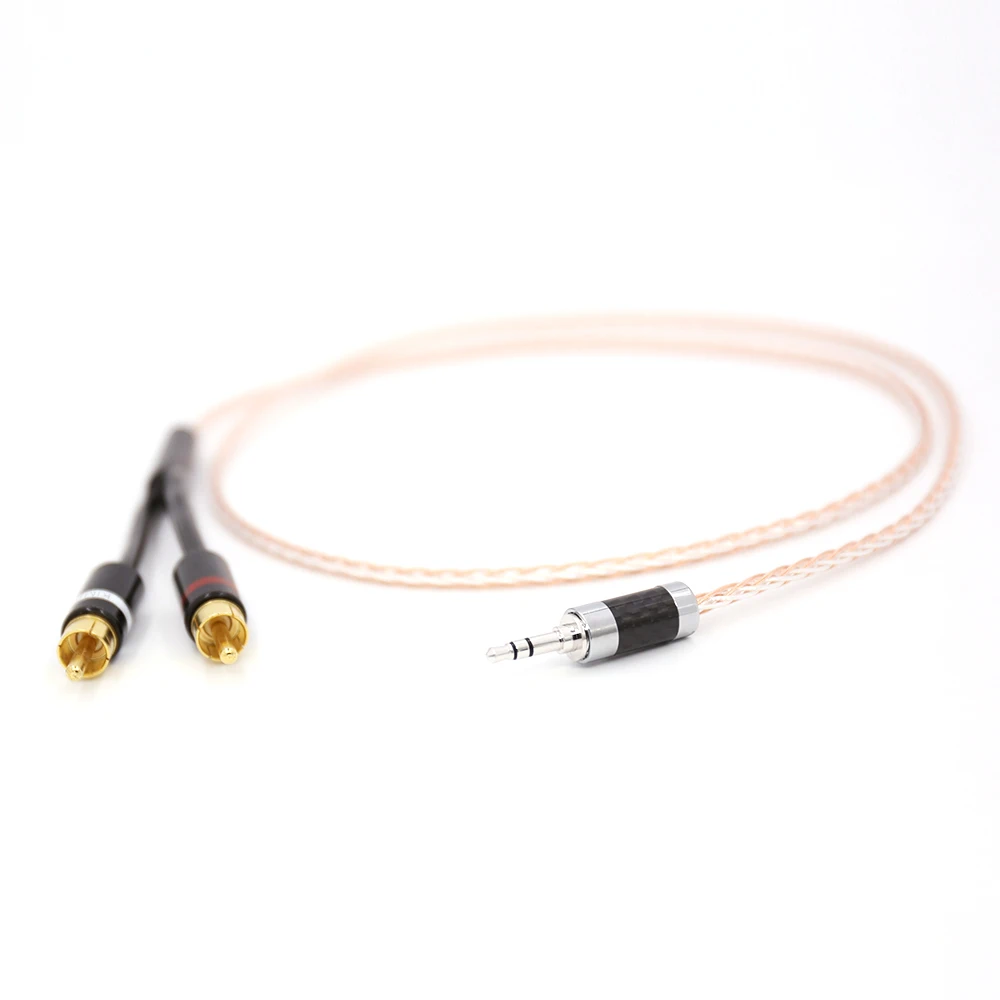 Hi End OFC hifi аудио кабель с медным и серебряным покрытием 2 rca до 3 5 мм 1 к видео