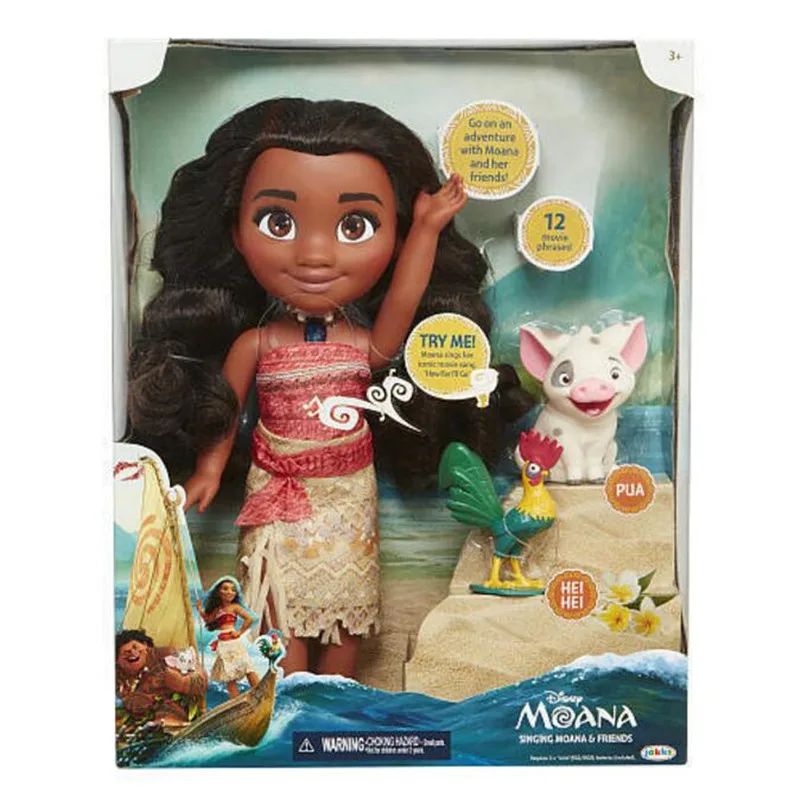 Disney Boneca Vaiana Моана кулон с рисунками Лекция пение Музыкальная кукла косплэй принцессы модель мультфильм игрушка детский подарок