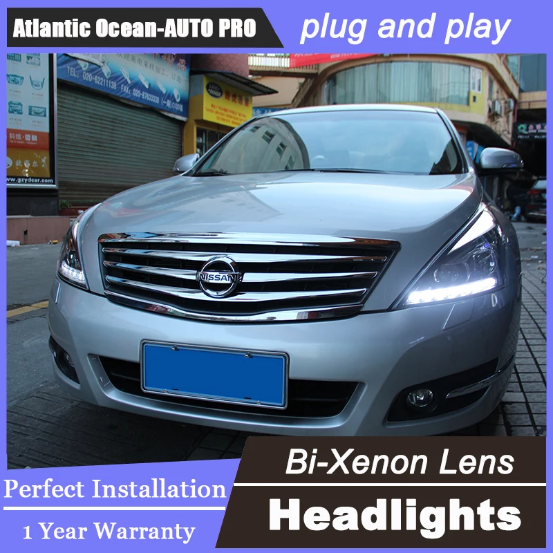 Автостайлинг для Nissan Teana светодиодный ные фары 2008-2012 Altima светодиодные линзы DRL