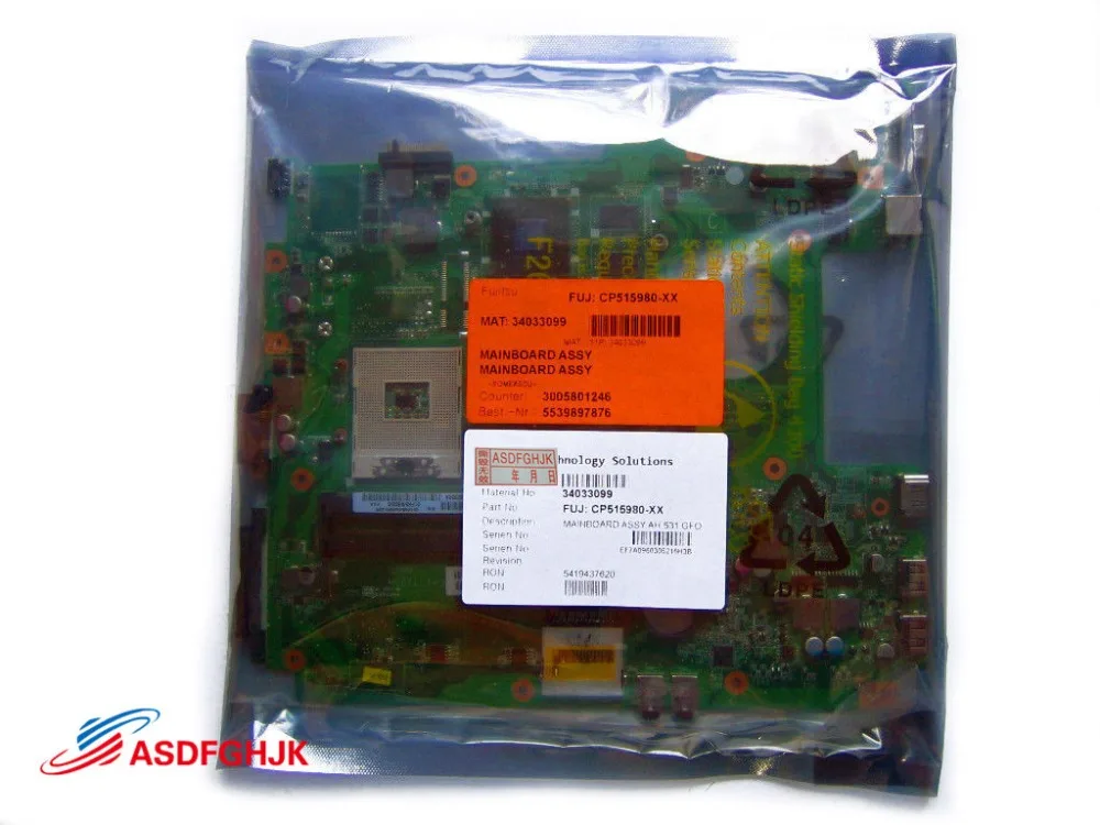 CP515980-XX  Fujitsu Lifebook A530 A531 AH530 AH531      GT525M DAFH5AMB8F0 100% TESED OK