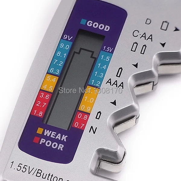 Трехцветный универсальный жк индикатор дисплей cd N а . AAA 9 В 1.5 тестер аккумулятор