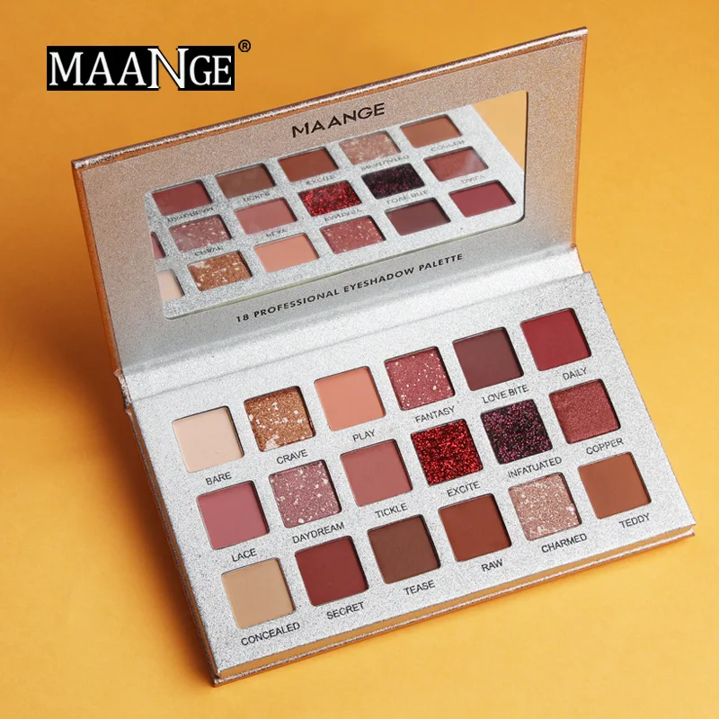 Новинка 18 цветов матовые Сияющие бриллиантовые тени для век Палитра мерцающие