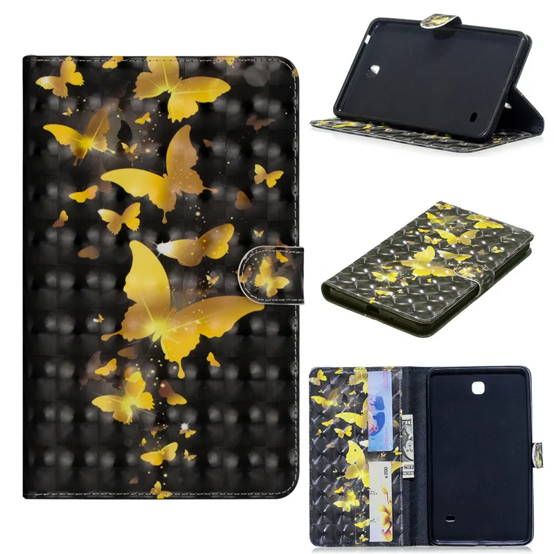 Новый чехол-кошелек для Samsung Galaxy Tab 4 7 0 дюйма T230 T231 T235 ТПУ кожаный 3D мультяшный