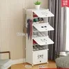 Черный DIY простой шкаф для обуви многоцветная сборка экономичная Пылезащитная домашняя обувь шкаф многослойный шкаф - Цвет: Черный