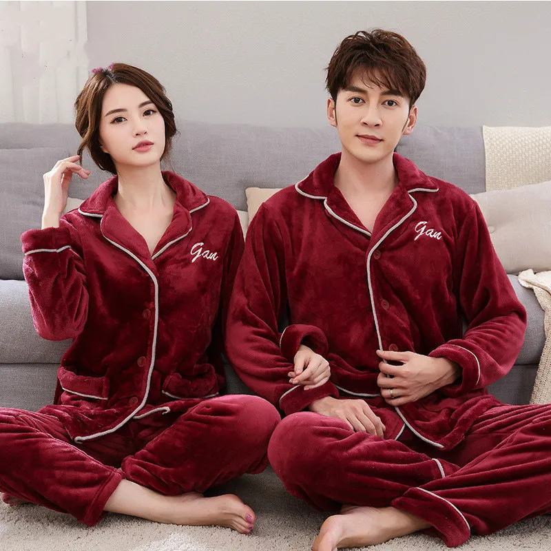 Теплая Домашняя одежда из кораллового флиса для пар зимние мужские длинные