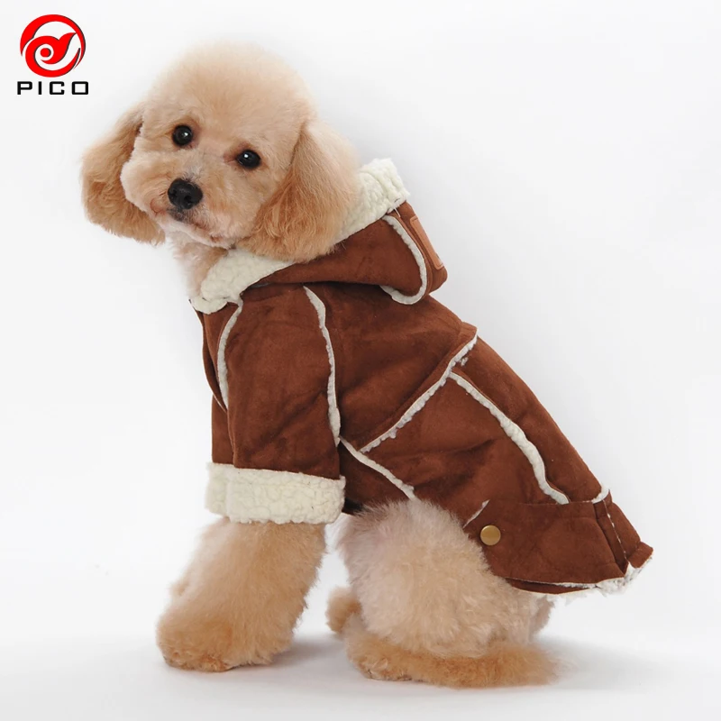 

Anti-suede leather winter warm pet dog clothes Jacket hot Thickening small dogs Coats With Hood large dogs overcoat ZL264-3