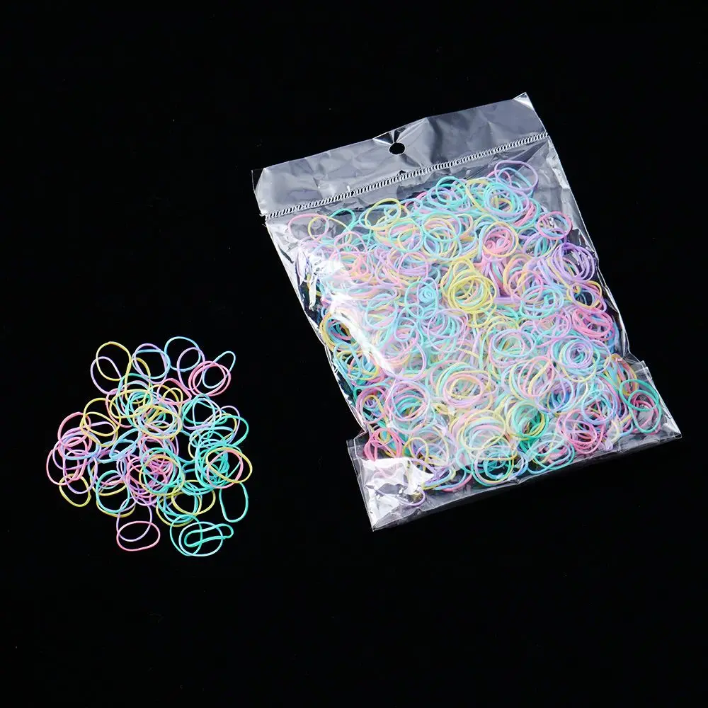 Оптовая партия 1000 шт. одноразовых детских резинок для волос из ТПУ.
