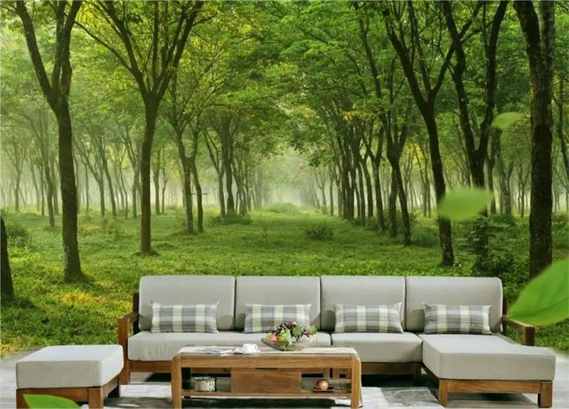 

custom photo wallpaper living room 3d wall murals sticker Trees forest landscape painting non-woven wallpaper for wall 3d