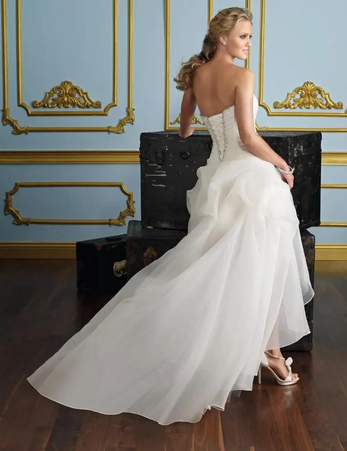 Vestido de festa Свадебные платья без бретелек белое простое свадебное платье церковное