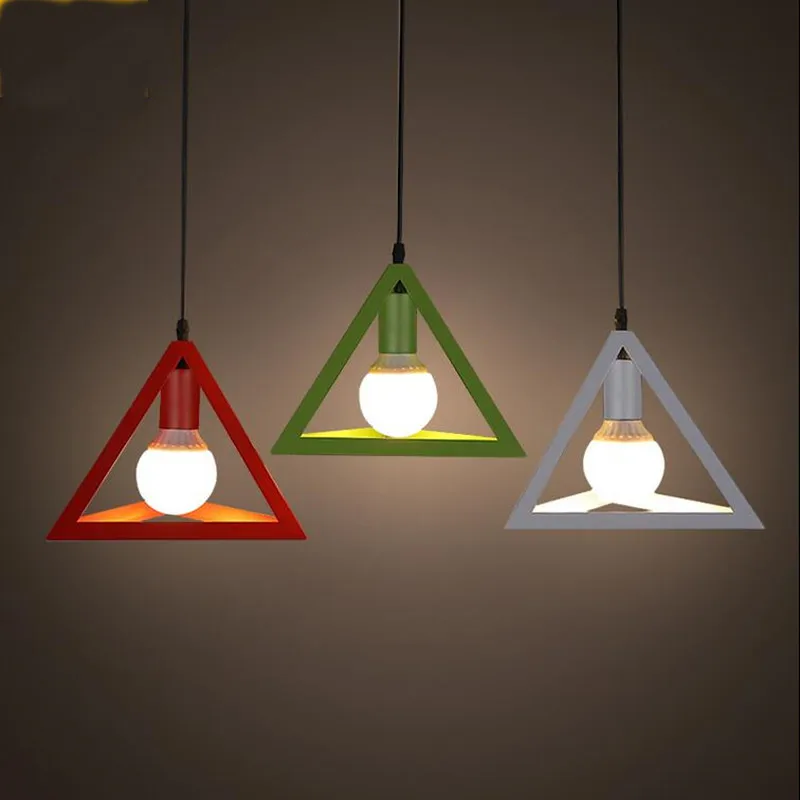 Винтажный подвесной светильник металлический куб клетка абажур домашний