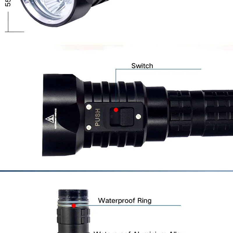 Solarstorm DX4S(обновленный от DX4) XM-L2 U2 светодиодный фонарик для дайвинга яркий водонепроницаемый 100 м белый светильник светодиодный фонарь