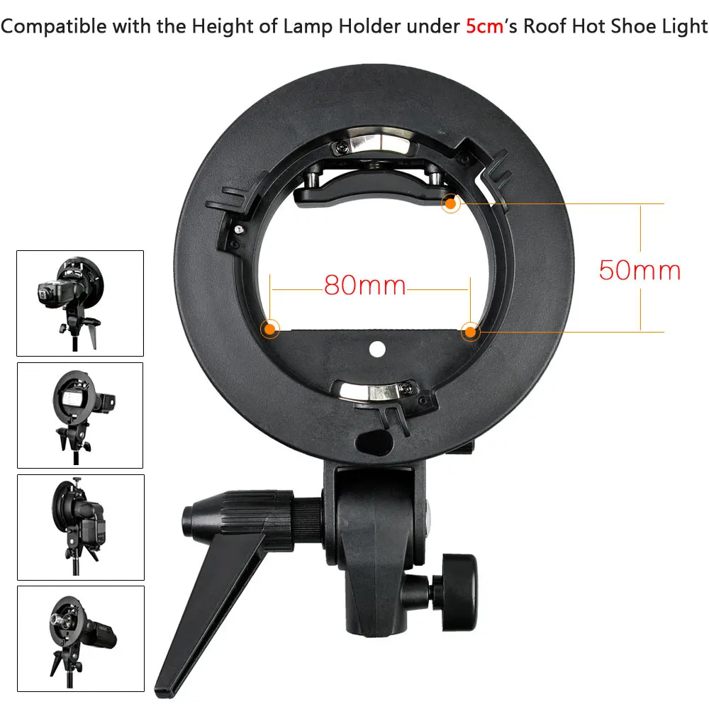 UTEBIT Softbox for Speedlight Flash S Type Bracket Bowens Mount Holder Speedlite Studio Lighting Photography Set Umbrell | Электроника