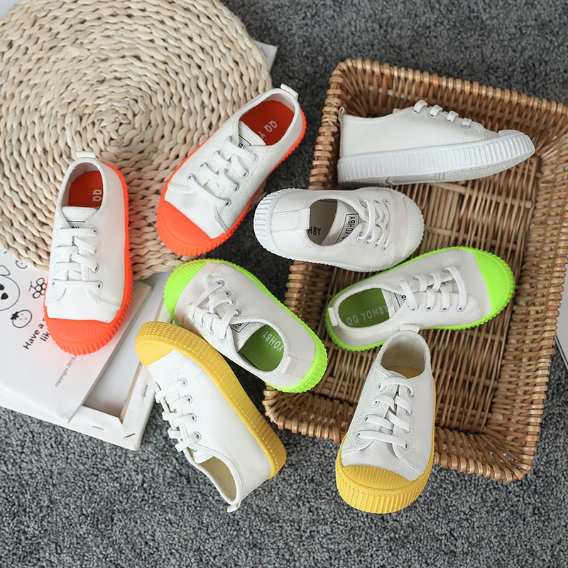 Кроссовки Детские парусиновые Дышащие Модные кеды для мальчиков и девочек