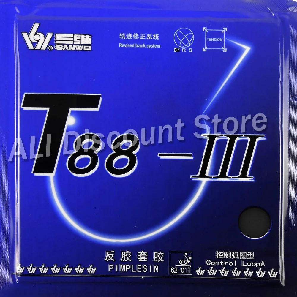 Sanwei T88 III (T88 3 3) управление + Петля Pips in настольный теннис (PingPong) Резина с губкой|sanwei