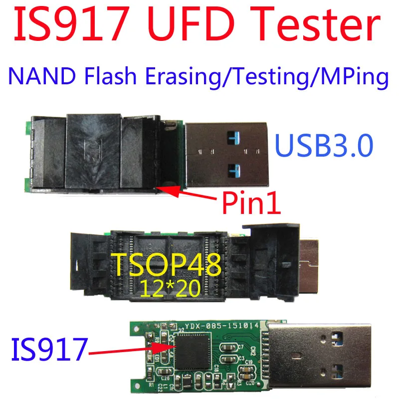 IS917 NAND Flash test er Тест вспышки сортировка стирание TSOP48 flash USB3.0 тестовый стенд|flash