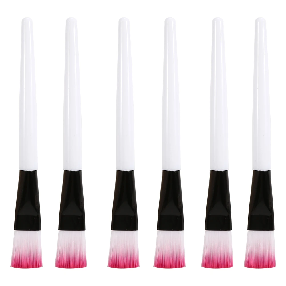 Pink 6PC 1 шт., Женская силиконовая маска для лица, кисть для лица, косметический макияж для глаз, красота, мягкий консилер, кисть, высокое качество, инструменты для макияжа - Handle Color: Pink 6PC