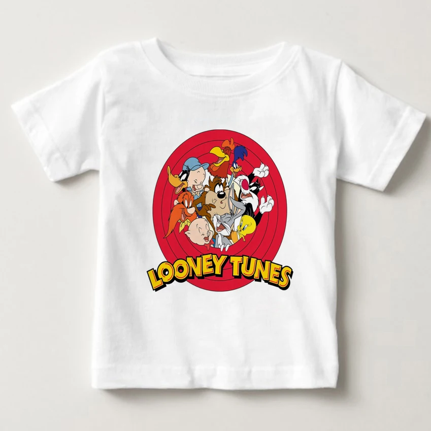 Новая футболка Looney Tunes, Тасманский Дьявол, футболка с принтом «Sorry Not My Day To Care», Детская футболка с короткими рукавами, популярная летняя рубашка для маленьких мальчиков, MJ