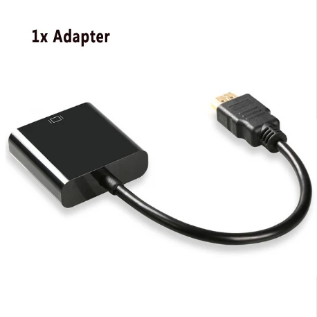 Urgrico hdmi-vga адаптер мужской для Famale HDMI VGA конвертер адаптер 1080P цифро-аналоговый видео аудио для ПК ноутбука планшета - Цвет: Black
