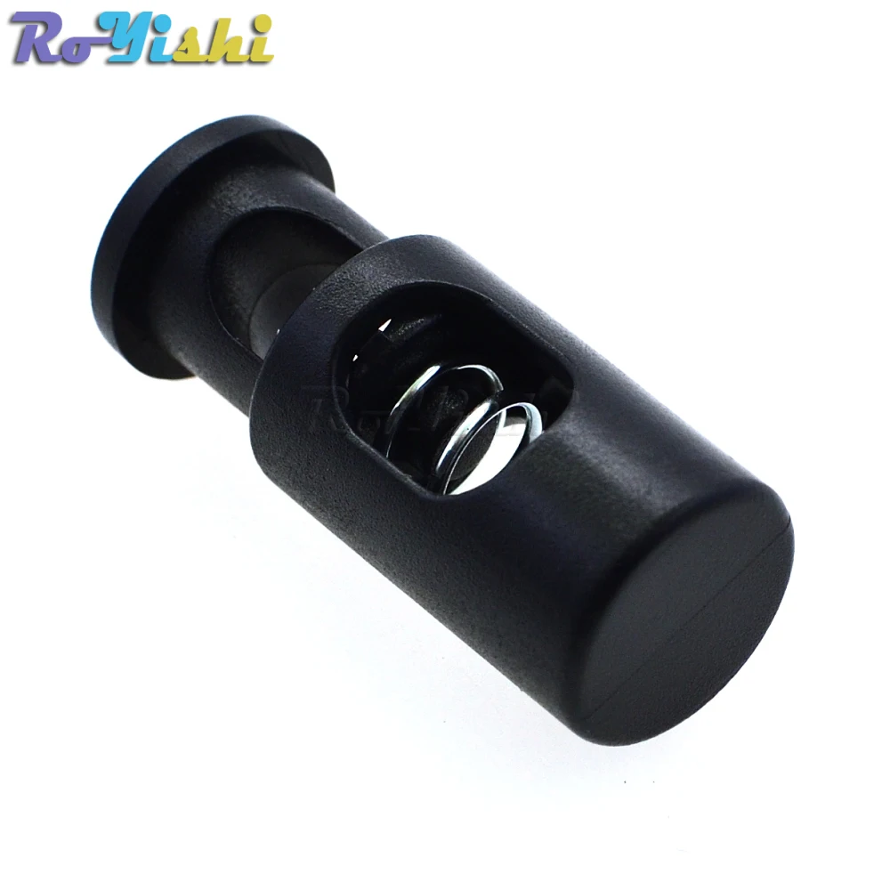 

10pcs/pack Plastic Cord Lock Stopper Cylinder Barrel Toggle Clip For Garment Accessories