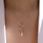Роскошное ожерелье с подвеской из ракушек Cowrie золотого цвета для женщин, модная цепочка с подвеской, ожерелье 2019, Массивное колье