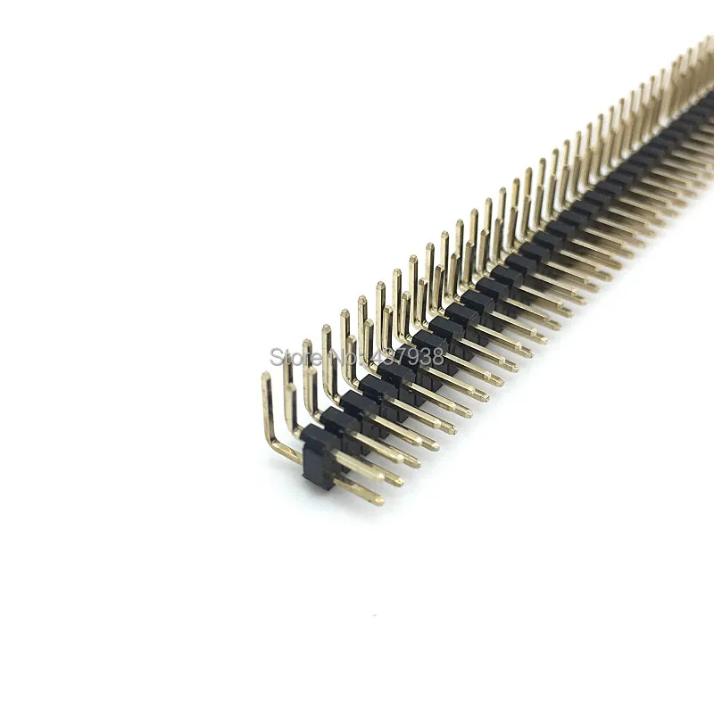 10 шт. двухрядные 2x40 Pin коннектор 2 мм 40Pin 2x40 коннектор Мужской Угловой разъем полосы изогнутые иглы