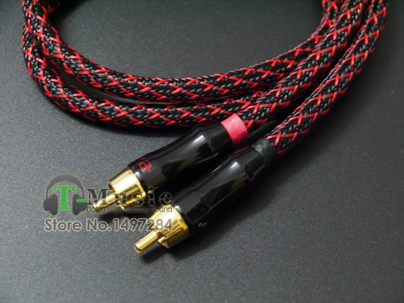 70% скидка 1 пара высококачественный мужской и 4N OFC RCA кабель Hi-Fi аудио кабель/0 5 м |