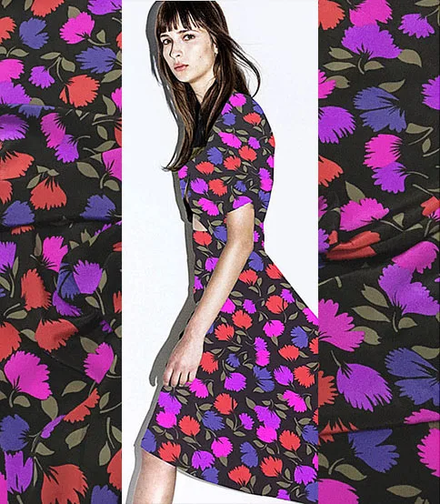 Красивая 100% Шелковая шелковая ткань классическая яркая шарф для платья|Ткань| |