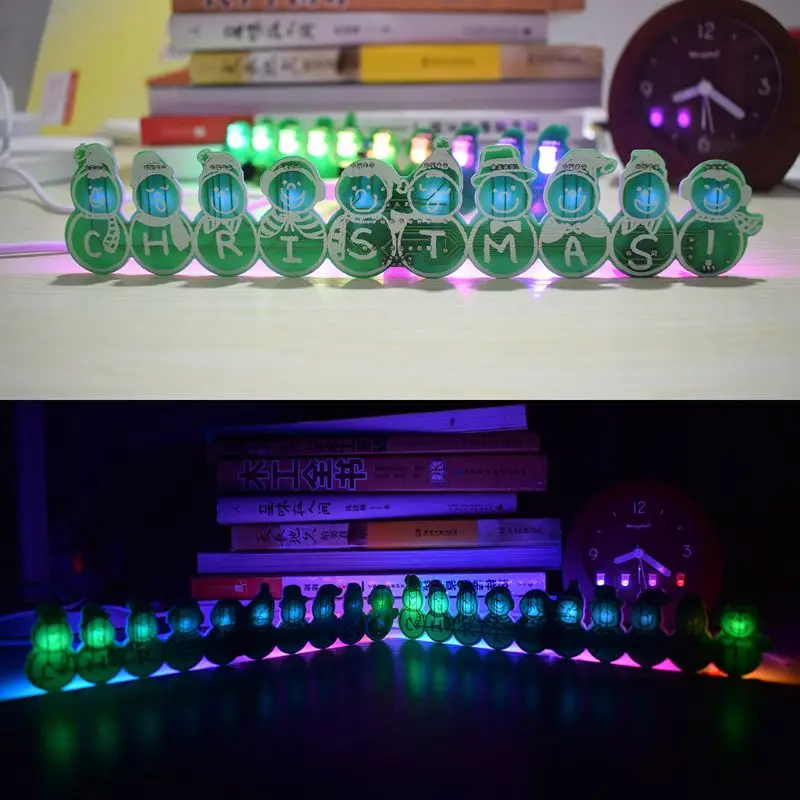 Полноцветный Рождественский Снеговик музыкальная шкатулка DIY набор Рождественский орнамент Diy Электронные Наборы