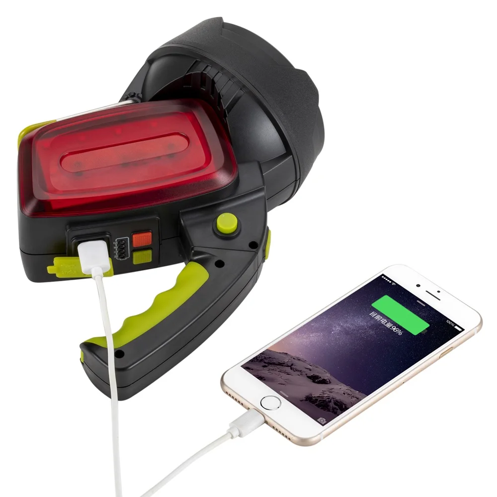 구매 AloneFire 5991C LED 손전등 작업 빛 투광 조명 탐조등 방수 USB 충전식 보조베터리 야외 조명