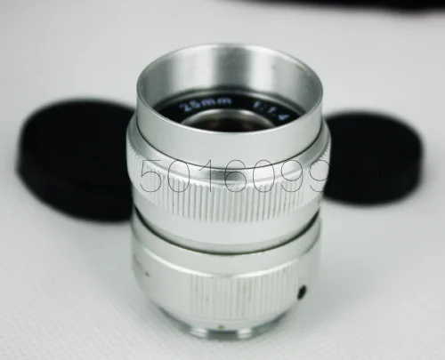 Серебряный C Mount 25 мм F/1,4 CCTV 1/" объектив для Micro 4/3 M 43 камера E-P3 PL3 G3 GF5 OM-D