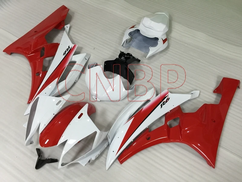 Обтекатели для YAMAHA YZFR6 2006 - 2007 Белый Красный обтекатель мотоцикла YZF R6 комплекты