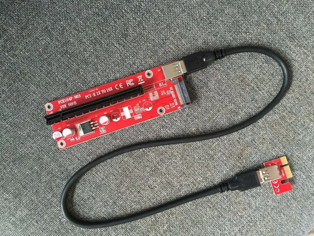 10 компл./лот VER 008S PCIe 1x до 16x SATA Type PCI Express Райзер карта e Удлинительный адаптер|pcie 1x|pcie to 16xset |