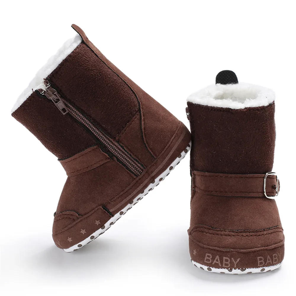 Противоскользящие ботиночки 1 пара зимние сапоги для новорожденных теплые