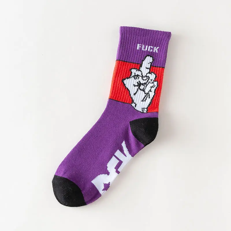 Личность хип-хоп Гольфы Для мужчин улица скейтборд улыбка письмо печать Смешные