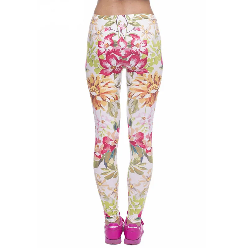 2018 женские модные повседневные леггинсы для фитнеса разноцветные с цветочным