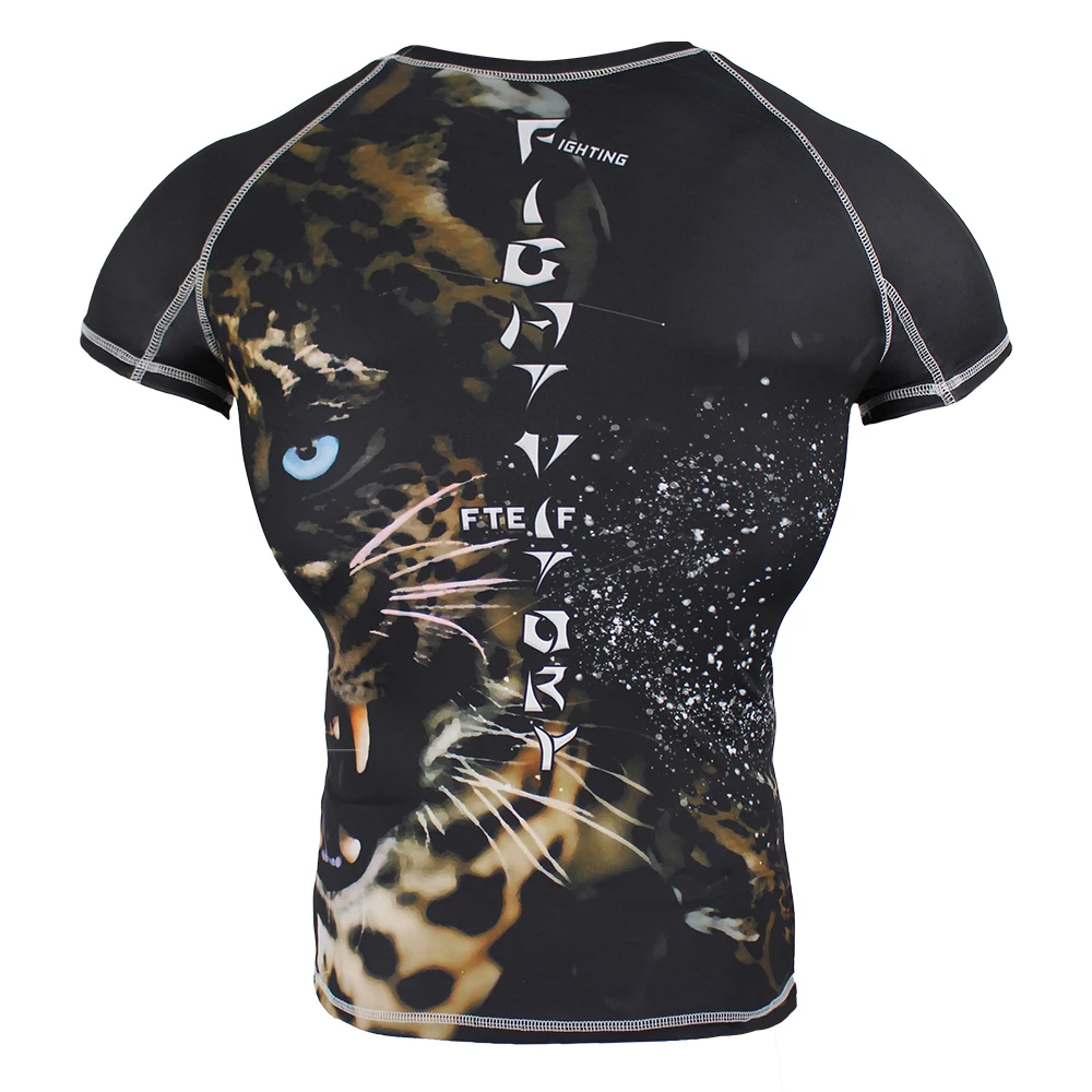 Футболка FTRIF tiger muay thai боксерские футболки mma rashguard jiu jitsu костюм для сауны футболка