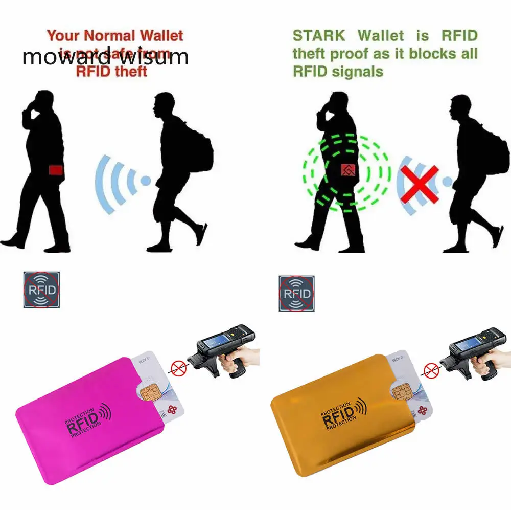 ID чехол банковской карты rfid карт кошелек кредитных для банковских Мини антиrfid NFC