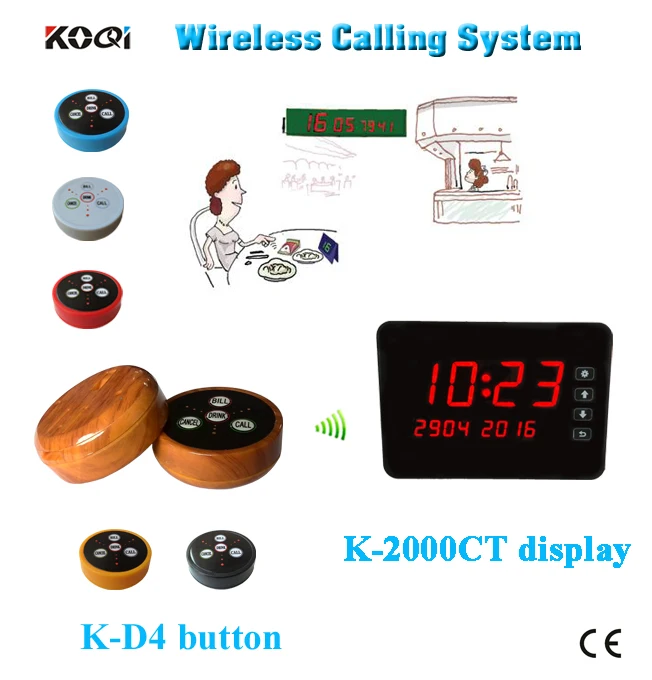 

Ycall brand portable coffee shop waiter calling system